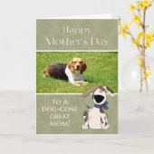 Van Dog op Moederdag aangepaste foto Kaart (Gele Bloem)