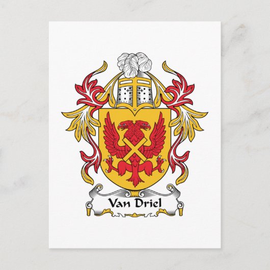Van Driel Family Crest Briefkaart (Voorkant)