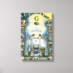 Van duisternis tot licht canvas afdruk