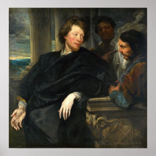 Van Dyck - George Gage met twee Mannen Poster (Voorkant)