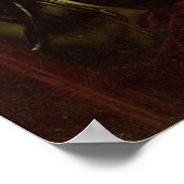 Van Dyck - portret van een Man in een patroon met Poster (Hoek)