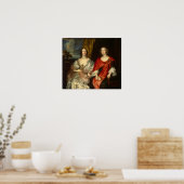 Van Dyck - portret van twee dames Poster (Keuken)
