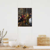 Van Dyck - Saint Ambrose die Theodosius van ... Poster (Keuken)