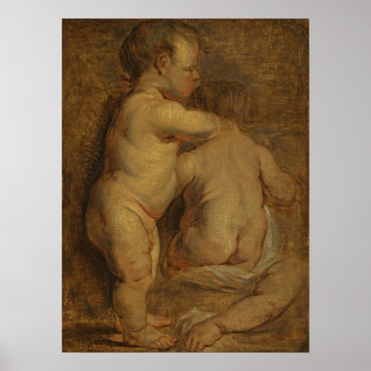 Van Dyck - Studie voor twee putti Poster (Voorkant)