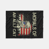 Van een bondgenoot kat Funny Trump 2024 Fleece Deken (Voorkant (Horizontaal))