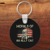 Van een bondgenoot kat Funny Trump 2024 Sleutelhanger (Voorkant)