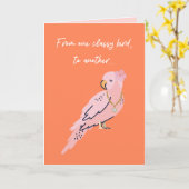 Van één Classy Bird naar een ander grappig haar ve Kaart (Gele Bloem)