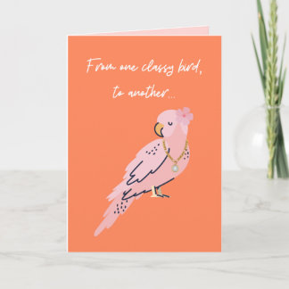 Van één Classy Bird naar een ander grappig haar ve Kaart