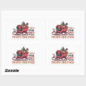 Van een eigenaar van een klein bedrijf Vrolijk Ker Rechthoekige Sticker (Vel)