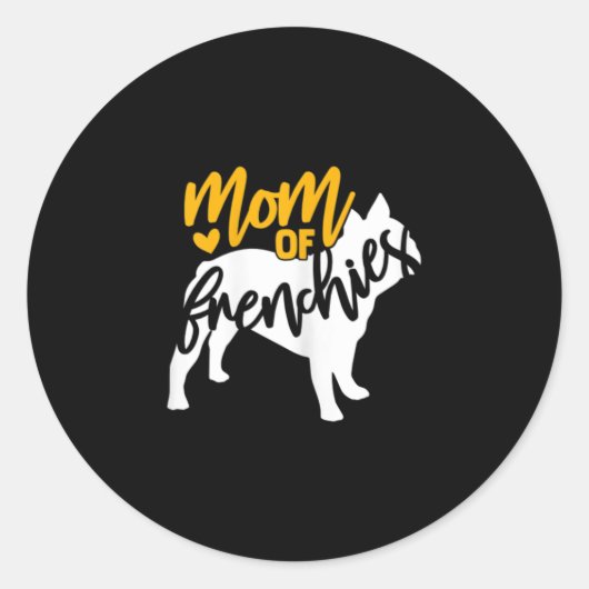 van een Franse buldog Ronde Sticker (Voorkant)
