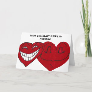 VAN ÉÉN KRAZY-ZISTER NAAR EEN ANDERE verjaardagska Kaart