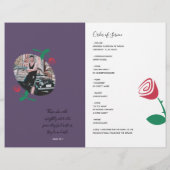 Van één Red Rose Bud Memorial Service Program Flyer (Achterkant)