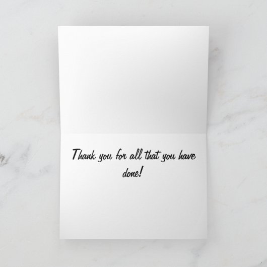 Van een verpleegster Dank je medische kunstroze Bedankkaart (Binnen)