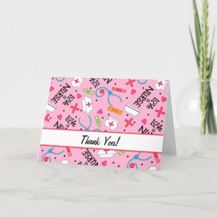 Van een verpleegster Dank je medische kunstroze Bedankkaart