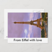 Van Eiffel met liefde Briefkaart (Voorkant / Achterkant)