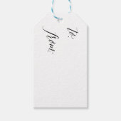 Van en naar Black Modern Calligraphy Gift Label Cadeaulabel (Voorkant)