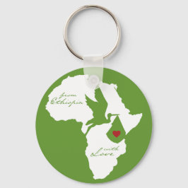 Van Ethiopië met liefdesadoptie Sleutelhanger