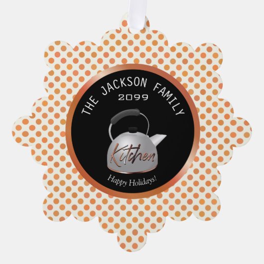 Van Familie Keuken Eten Gift Label - Papieren Orna Ornament Kaart (Voorkant)