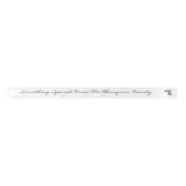 Van familienaam Gifting Script White Black Flower Lint (Voorkant)