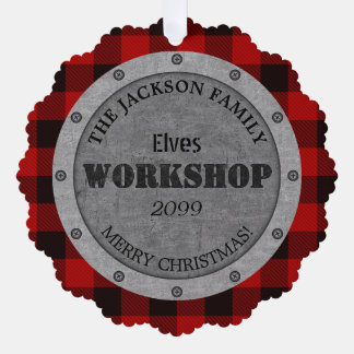 Van Familie's - Elves Workshop - Cadeau Label Ornament Kaart