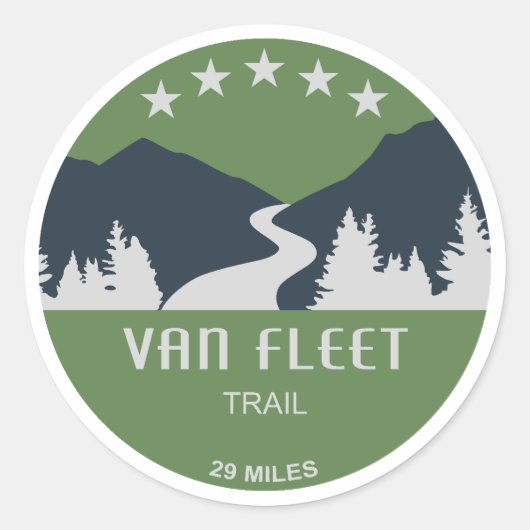 Van Fleet Trail Florida Ronde Sticker (Voorkant)