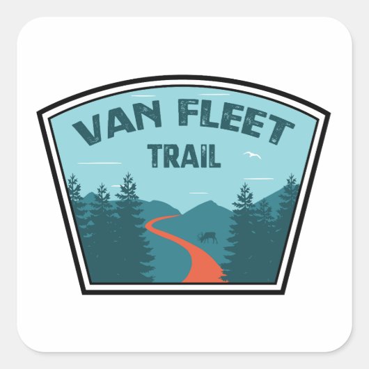 Van Fleet Trail Florida Vierkante Sticker (Voorkant)