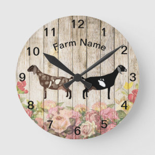 van gepersonaliseerde Nubian Dairy Goat Boerderij Ronde Klok