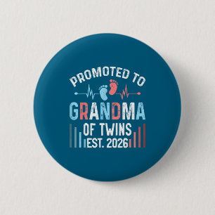 Van Gepromoveerde Oma Tweeling Est Tweeling Ronde Button 5,7 Cm