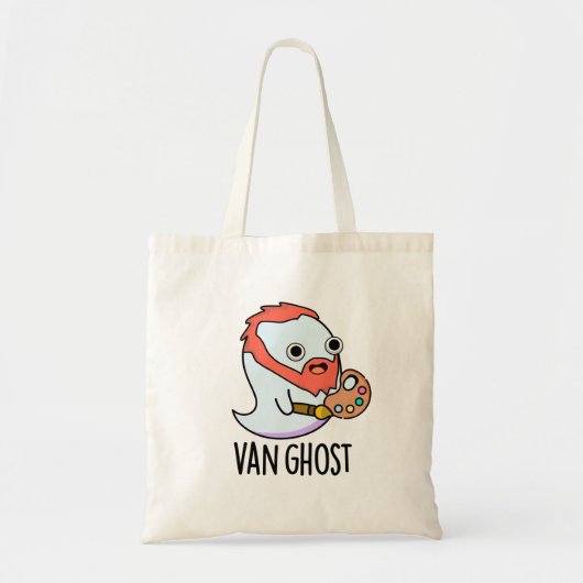 Van Ghost Funny Artist Ghost Pun Tote Bag (Voorkant)