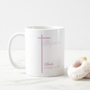 Van Godmother over de doop van het meisje geperson Koffiemok