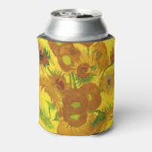Van Gogh 15 zonnebloemen in een vasje Blikjeskoeler (Blikje Achterkant)