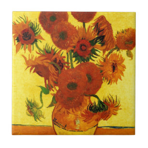 Van Gogh 15 Zonnebloemen Tegeltje