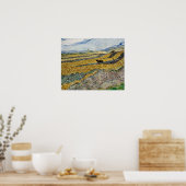 Van Gogh - afgesloten veld met ploegenman Poster (Keuken)