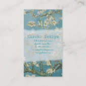 van gogh almond blosans visitekaartje (Achterkant)