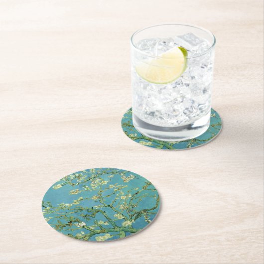 Van Gogh | Almond Blossom | 1890 Ronde Kartonnen Onderzetter (Insitu)