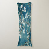 Van Gogh Almond Blossom Dark Blauwgroen Lichaamskussen (Voorkant Verticaal)