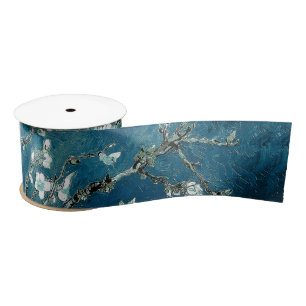 Van Gogh Almond Blossom Dark Blauwgroen Lint