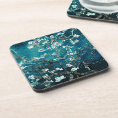 Van Gogh Almond Blossom : Donker Blauwgroen Bier Onderzetter (Linkerzijde)