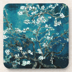 Van Gogh Almond Blossom : Donker Blauwgroen Bier Onderzetter