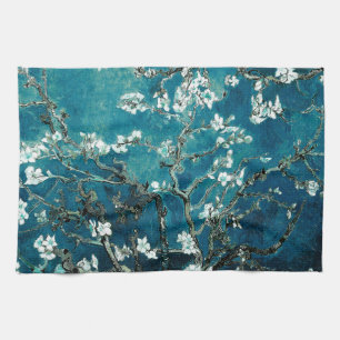 Van Gogh Almond Blossom : Donker Blauwgroen Theedoek