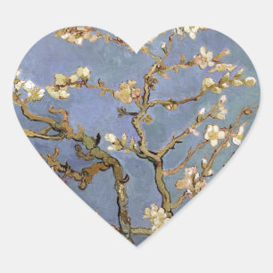 Van Gogh Almond Blossom Hart Sticker