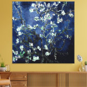 Van Gogh Almond Blossom Midnight Blue Canvas Afdruk (Insitu (Woonkamer))