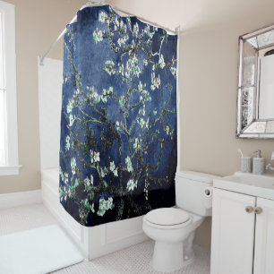 Van Gogh Almond Blossom Midnight Blue Douchegordijn
