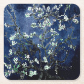 Van Gogh Almond Blossom Midnight Blue Vierkante Kartonnen Onderzetter (Voorkant)