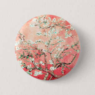 Van Gogh Almond Blossom Peach Ronde Button 5,7 Cm
