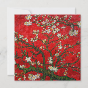 Van Gogh Almond Blossom Red Kaart