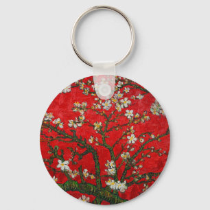 Van Gogh Almond Blossom Red Sleutelhanger