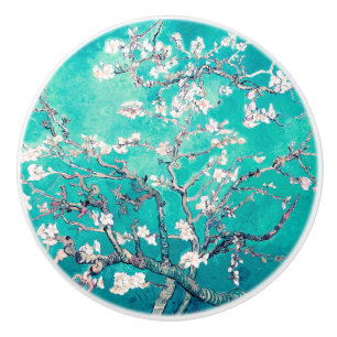 Van Gogh Almond Blossom Turquoise Keramische Knop