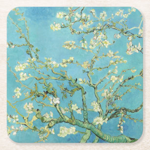 Van Gogh Almond Blossom Vierkante Kartonnen Onderzetter