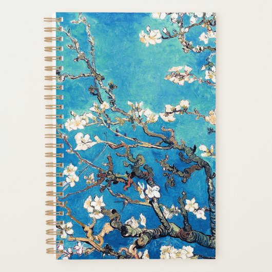 Van Gogh Almond Blossoms bleu turquoise (Devant)